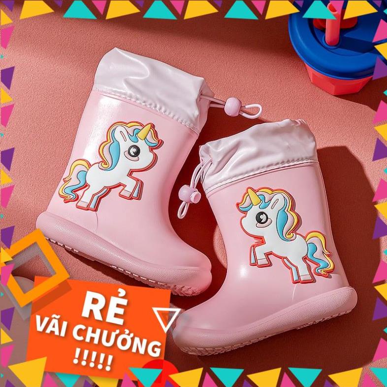 tg Ủng đi mưa Cheerful Mario trẻ em bằng EVA chống trượt chống nước in hình hoạt hình dễ thương thời trang