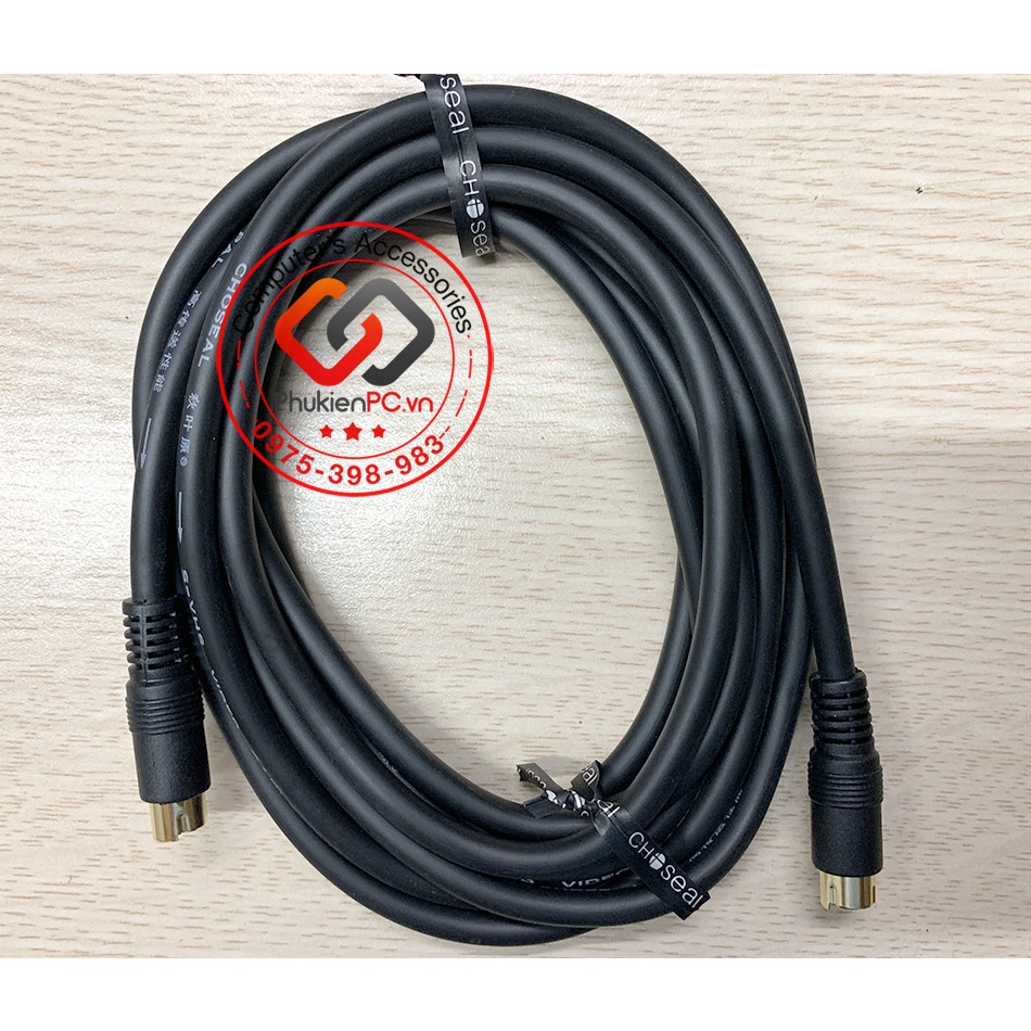 Dây cáp S-Video sang S-video dài 3M chuyên dùng cho máy siêu âm, nội soi. Cáp đầu tròn 4 chân kết nối 2 chiều SVideo