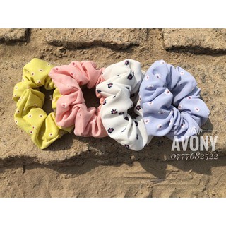 🌸🌸 Dây cột tóc mẫu #Scrunchies vải in hoa 💖