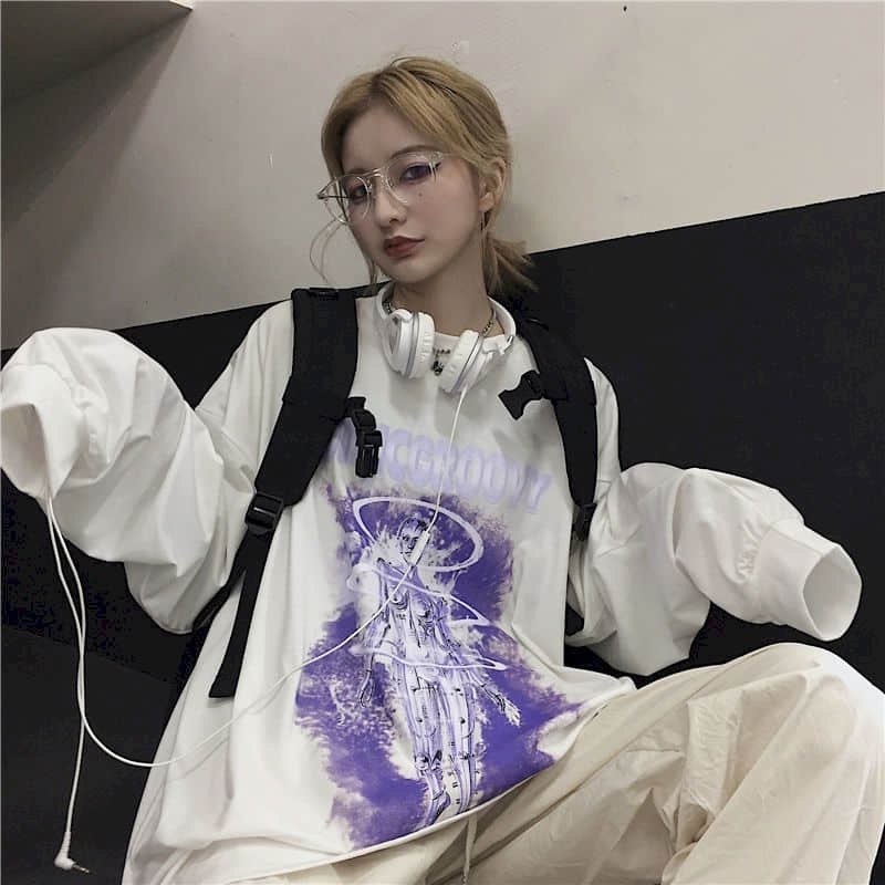 Áo thun dài tay nữ ComicGrovy, Áo sweater ulzzang Tiger.86 LS30