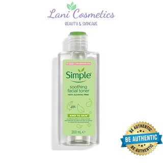 Nước Hoa Hồng Soothing Facial Toner Simple cân bằng ẩm cho da 200ml