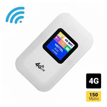 Wifi không dây 4G cực mạnh, Mạng hỗ trợ từ sim 3G - 4G - 4G tốc độ cao, Model M100 Router 4G Wifi LTE M100 Màng hình LCD