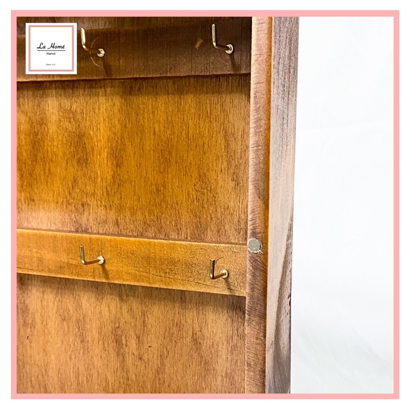 Hộp tủ gỗ đựng chìa khoá vintage