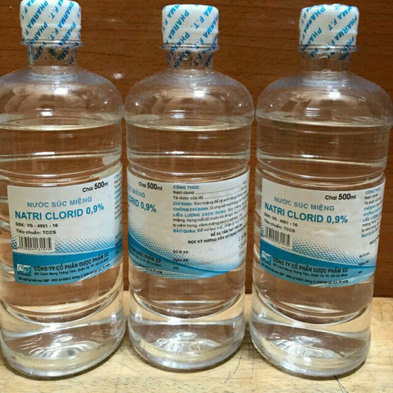 ✅ Nước Muối Súc Miệng 3/2 Chai 500ml