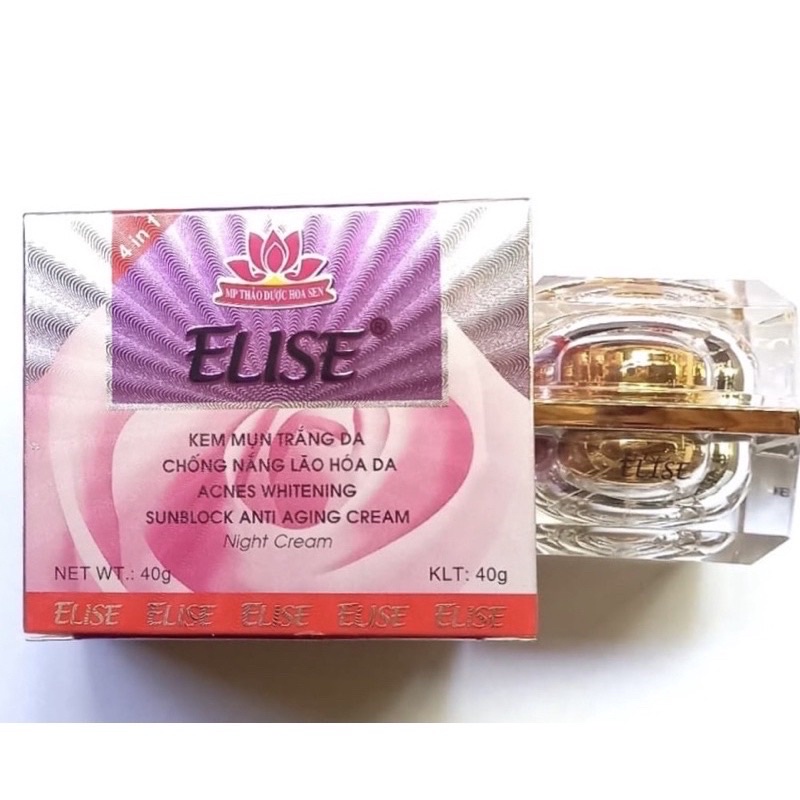 KEM ELISE MỤN TRẮNG DA CHỐNG NẮNG LÃO HOÁ NGÀY & ĐÊM 40G
