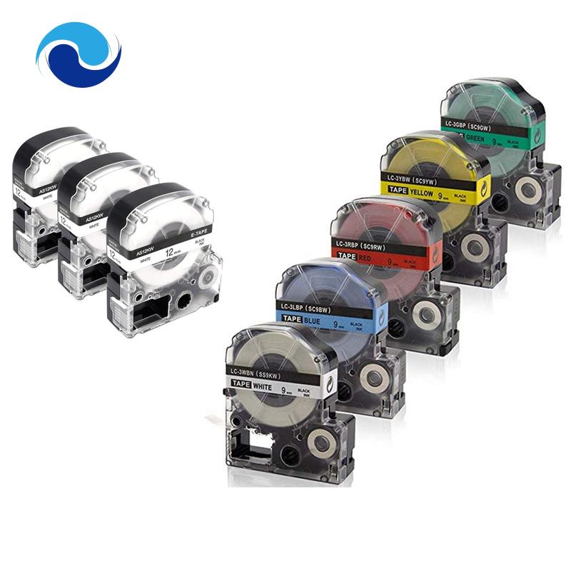 Set 8 Cuộn Băng Nhãn Cho Máy In Epson/KingJim 9Mm &amp; 3 12Mm