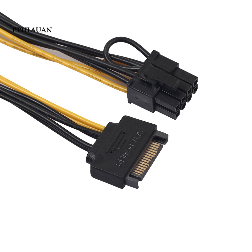 Cáp cung cấp điện PPLA SATA 15pin sang PCI-E 8pin(6+2) chuyên dụng