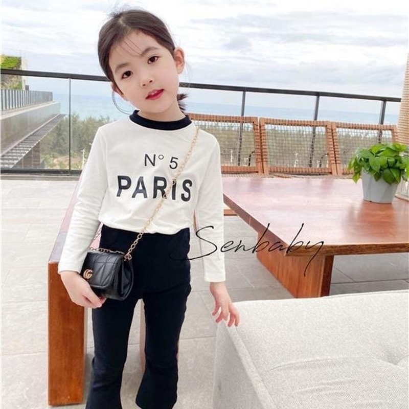 Áo Thun Cotton Tay Dài Dáng Ôm In Chữ Thời Trang Cho Bé Gái