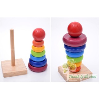 Tháp xếp chồng bằng gỗ