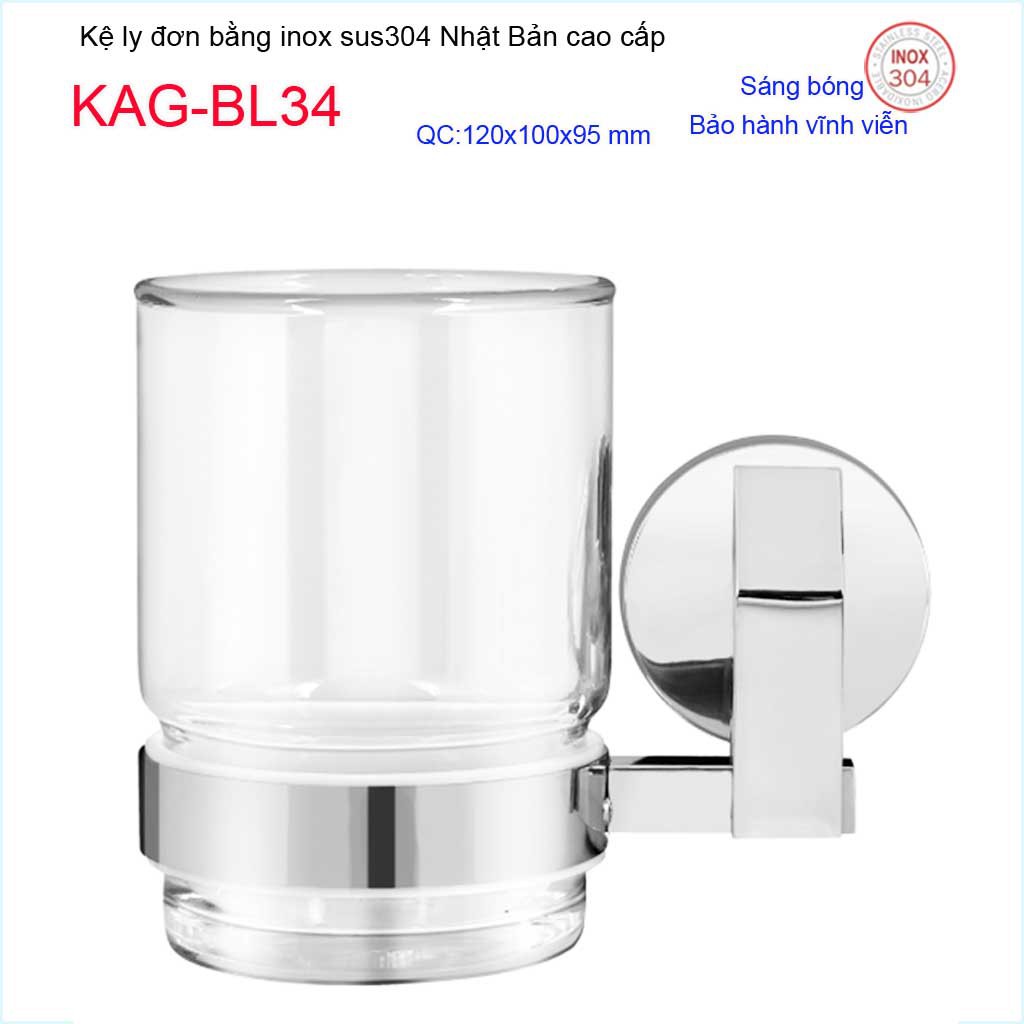 Kệ ly đơn KAG-BL34, kệ ly đôi, Kệ ly inox kace KAG-BL43, kệ để ly bàn chải inox 304 Nhật Bản KAG-BL87 KAG-BL88