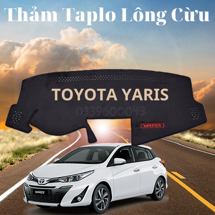 Thảm Taplo Lông Cừu Chống Nóng, Bảo Vệ Taplo Xe Toyota Yaris