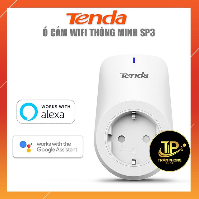 Ổ Cắm Điện WIFI Thông Minh Tenda SP3 Điều Khiển Từ Xa - Chính Hãng BH 3 NĂM