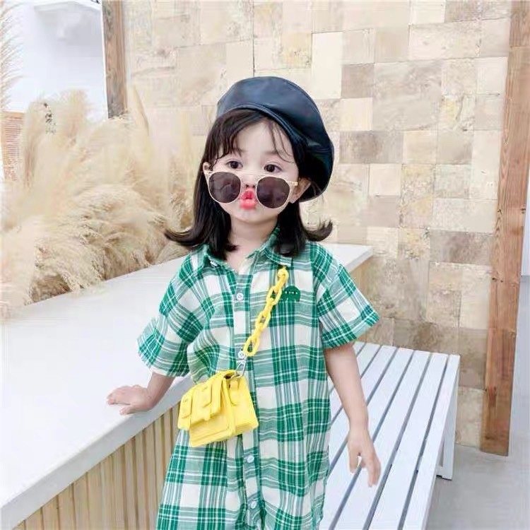 Jump ngắn ca rô cho bé J318