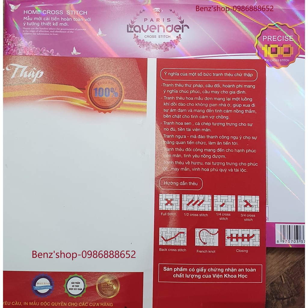 Tranh thêu chữ thập Bộ Tứ Quý Xuân- Hạ- Thu- Đông LV3001- LV3002- LV3003- LV3004 (40*100); LV3262 (33 x 90 x4)