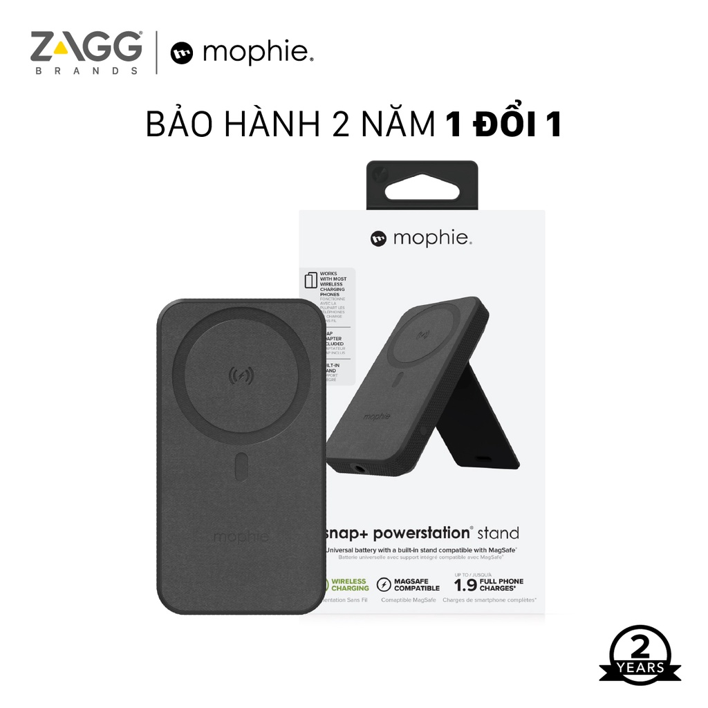 [Mã 156ELHA80K giảm 6% đơn 400K] Sạc dự phòng Mophie Snap+ Powerstation Stand 10,000mAh Hàng chính hãng