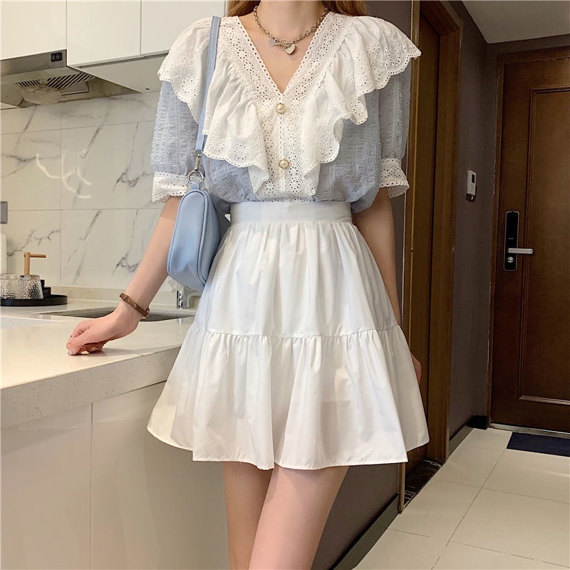 Chân Váy Ngắn Lưng Cao Co Giãn Dễ Phối Đồ Phong Cách Mới Mùa Hè