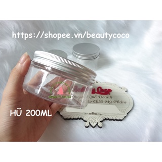 Hũ đựng kem 200g (200ml) nắp nhôm hũ nhựa chiết mỹ phẩm