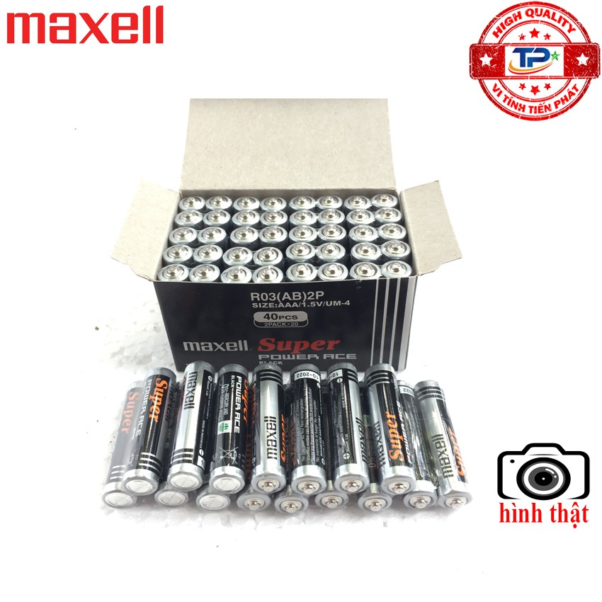 Hộp 40 viên Pin Tiểu AAA (3A) Maxell Super Power Ace 1.5V