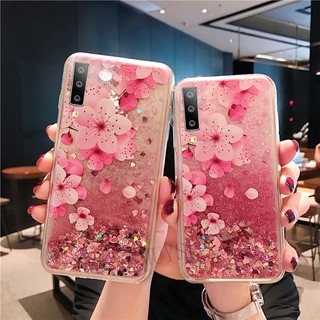 Ốp điện thoại kim tuyến nước phối hoa cho Samsung Galaxy J6 Plus J4 Prime J8 2018 J3 J5 J7 Pro 2017 J2 Core