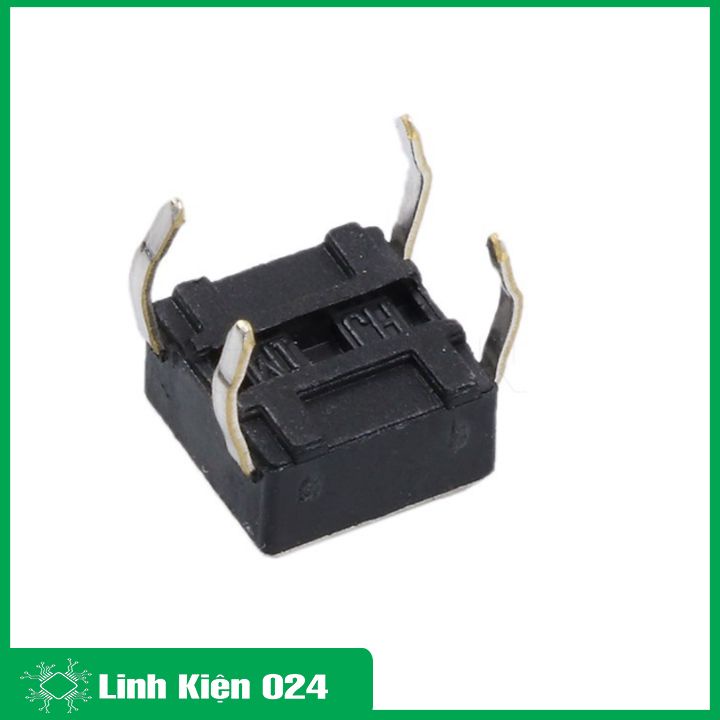 Nút nhấn 4 chân 6x6x5mm (đen 1 chiếc)