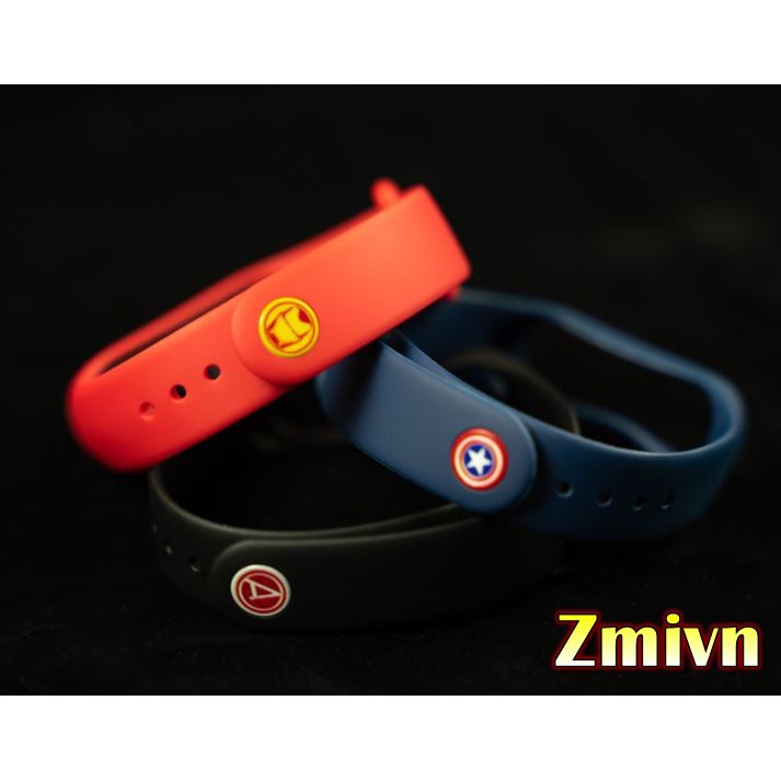 [Tặng dán màn] Combo 3 dây Evengers thay thế Xiaomi Miband 4 - Mijobs