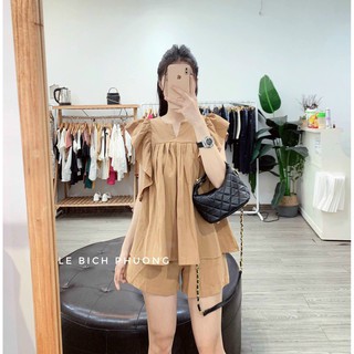 Sét bộ đũi tay bèo áo kiểu babydoll và quần ngắn