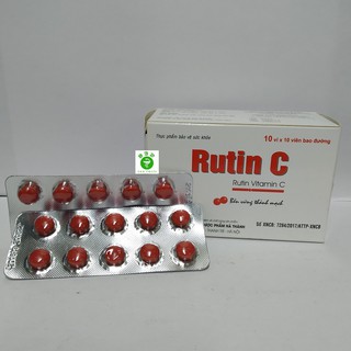 Rutin C Vitamin C Hà Thành hộp 100 viên bao đường