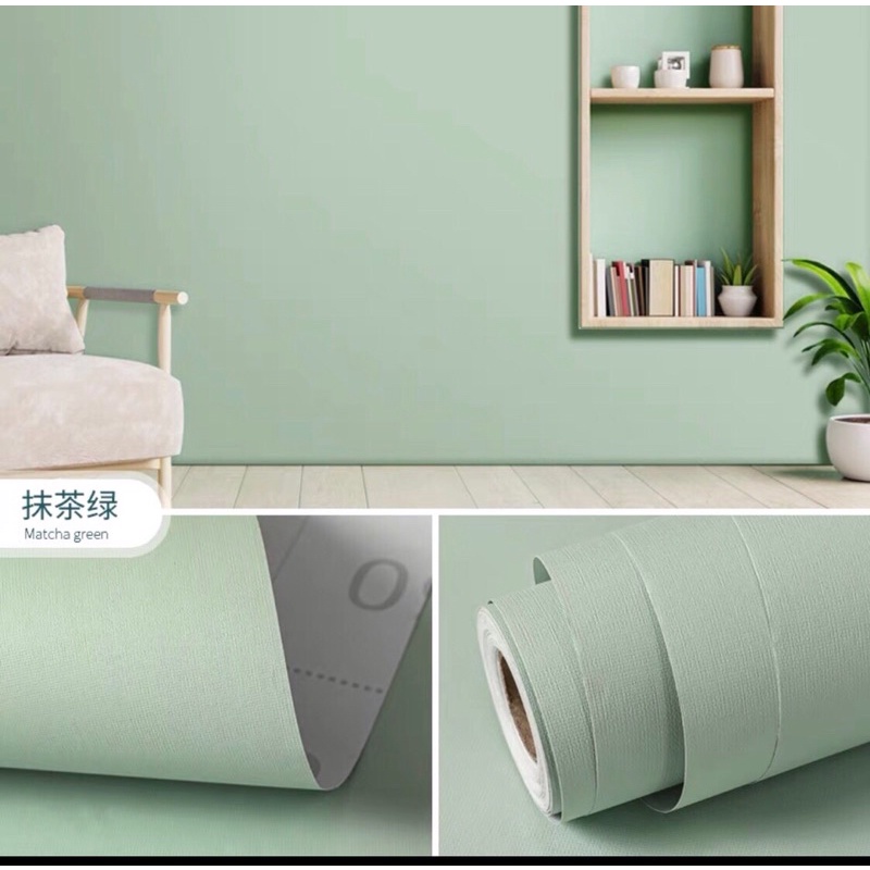 Giấy dán tường 10Mx45CM Decal sẵn keo dán phòng ngủ , phòng khách màu trơn Dán tủ quần áo chống ẩm mốc | BigBuy360 - bigbuy360.vn