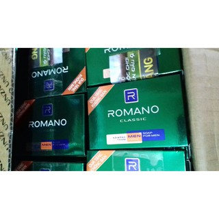 Xà bông cục Romano Classic hộp 90g (hàng tặng)