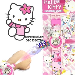 Đồ Đồng hồ đeo tay chiếu tường hinh 3D hello kitty