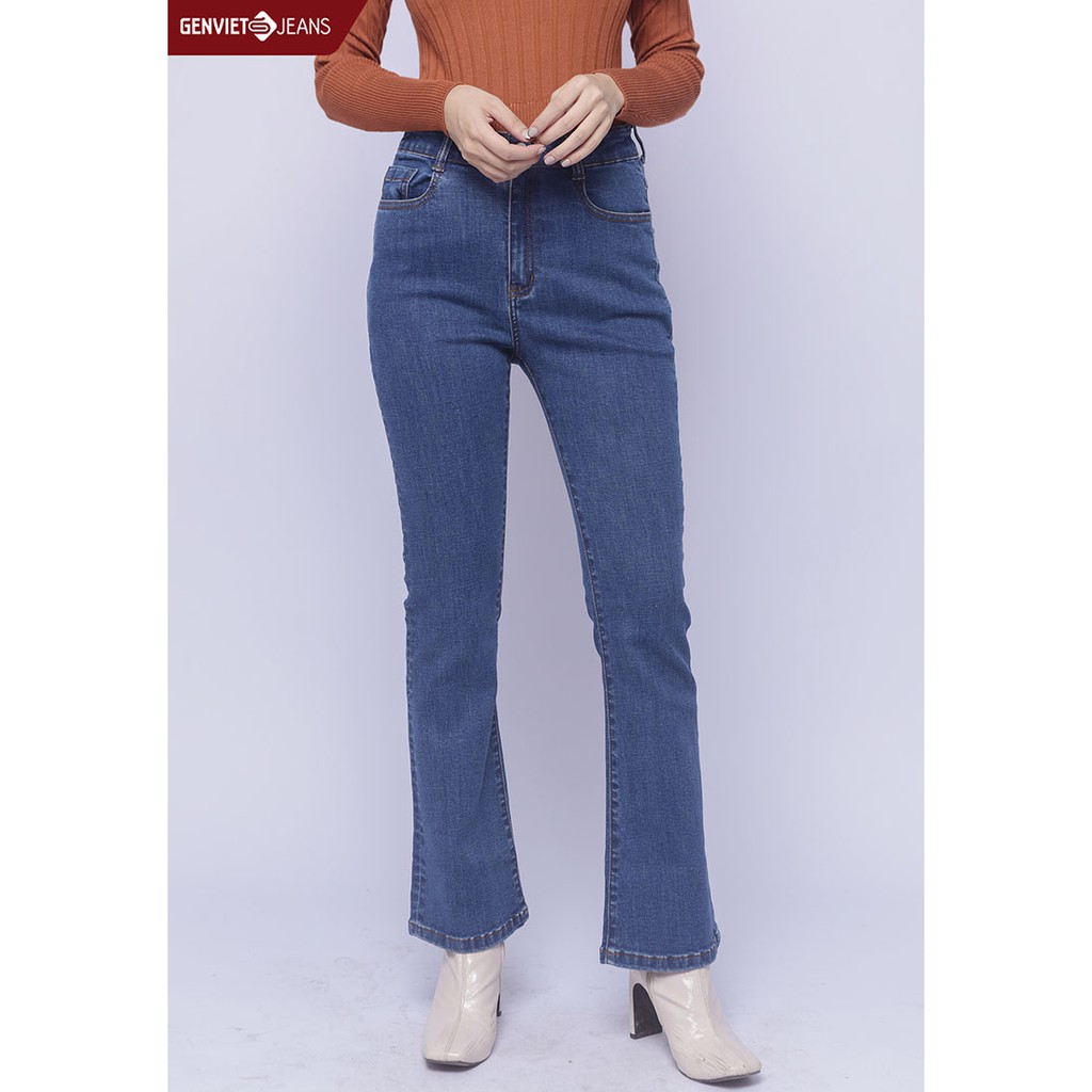 [Mã FASHIONMALLT4 giảm 15% đơn 150k] Quần dài jeans nữ DQ110J1476 GENVIET