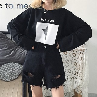A77 Áo harajuku mèo con dễ thương
