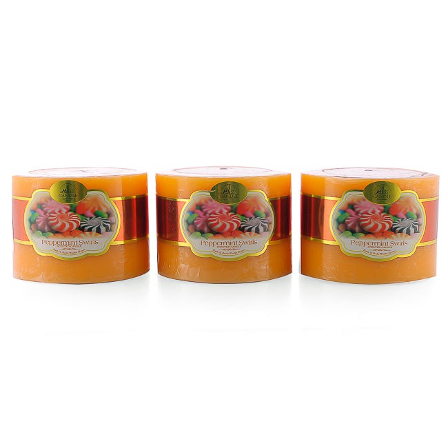 Bộ nến thơm Hạnh Phúc 5 - Bộ 3 nến thơm D7H5 Miss Candle NQMD7H5 7 x 5 cm (Cam, hương kẹo)