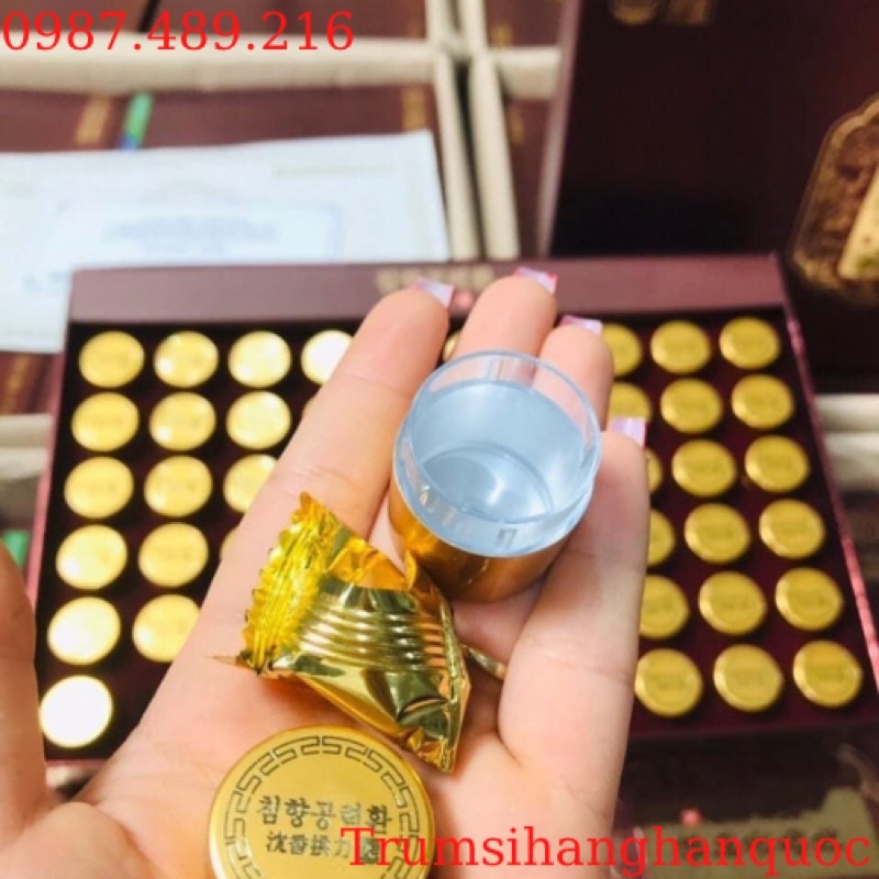 [ Hàng Chuẩn ] An Cung Ngưu Hoàng Hoàn Trầm Hương Nonghyup Hàn Quốc, Hộp Giấy Nâu 60 Viên * 3.75g, Ngừa Tai Biến Đột Qụy