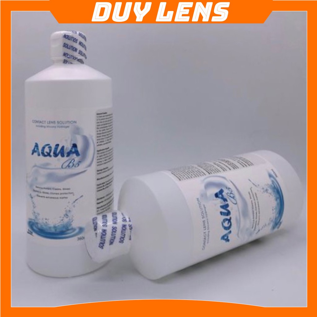 Nước ngâm lens AQUA B5 dung tích lớn 360ml - Dung dịch ngâm rửa kính áp tròng Angel Eyes chuyên dụng Hàn Quốc