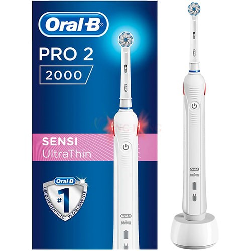 Bàn chải điện Oral-B Pro 2 2000 Sensi Ultrathin - Hàng nhập khẩu