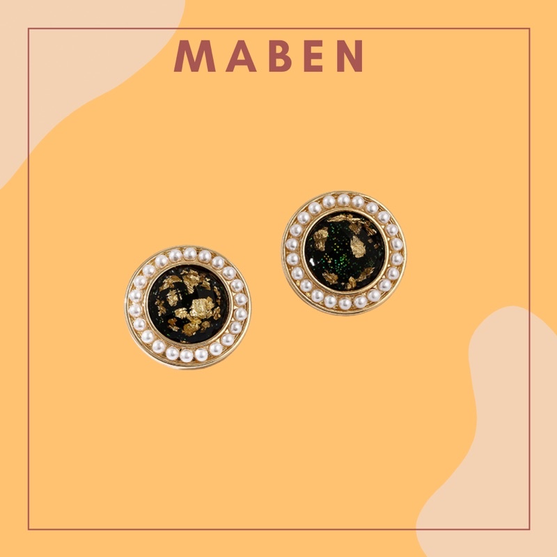 Hoa tai đính hạt phong cách cổ điển thập niên 90 - Maben