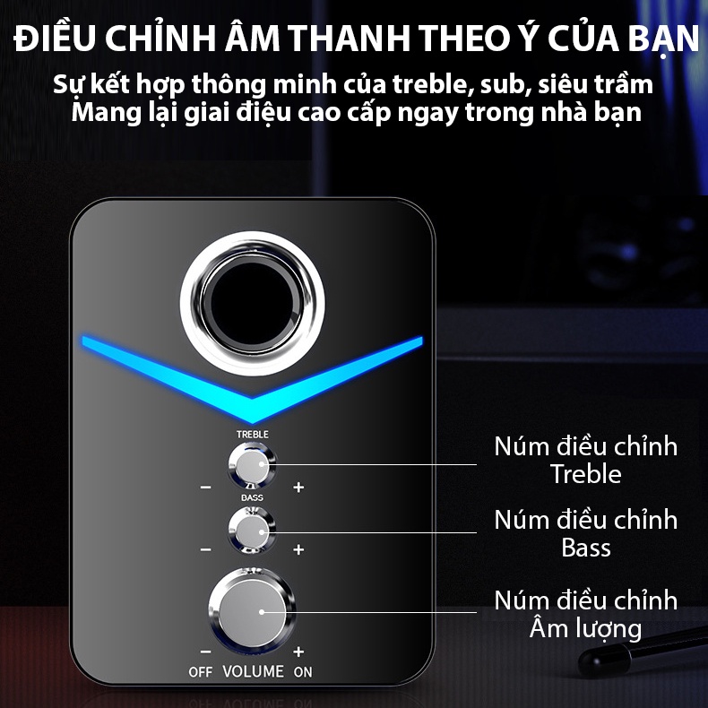 [Mã ELHACE giảm 4% đơn 300K] Loa bluetooth Coputa bộ loa máy tính để bàn nghe nhạc không dây, có dây MC D221