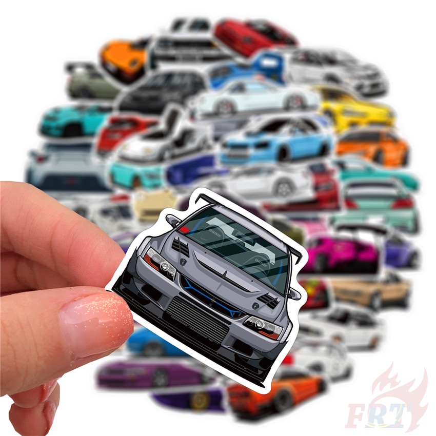 50Pcs/Set ❉ HellaFlush SuperRun Supercar & Hot Rod Series 04 - JDM Racing Cars Stickers ❉ DIY Fashion Mixed Waterproof Doodle Decals Stickers