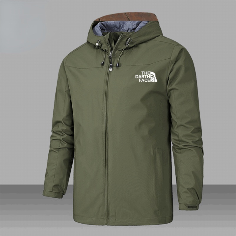 Áo Khoác Có Nón Khóa Kéo Nhẹ Màu Trơn Chống Nước Thời Trang Mùa Đông Cho Nam Năm 2021