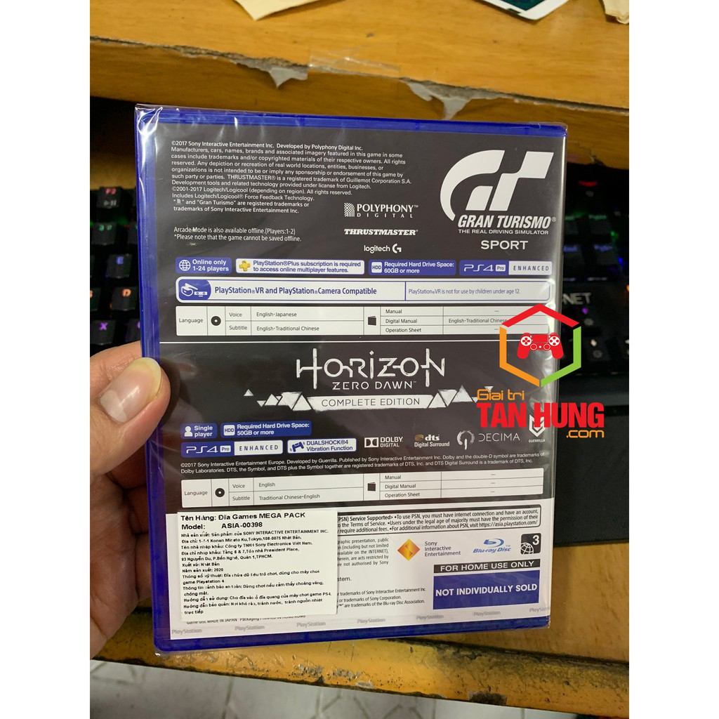 Đĩa game Ps4 Mega Pack Gran Turismo và Horizon Zero Dawn Complete