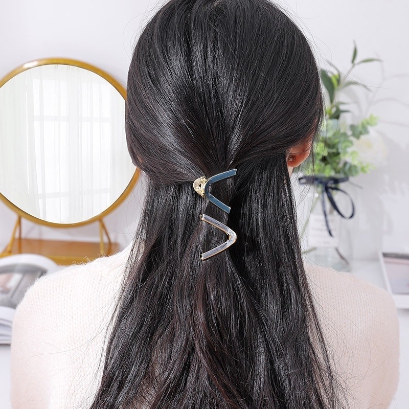 Kẹp Tóc Kim Loại Hình Chữ V đẹp Thơi Trang Han Quôc