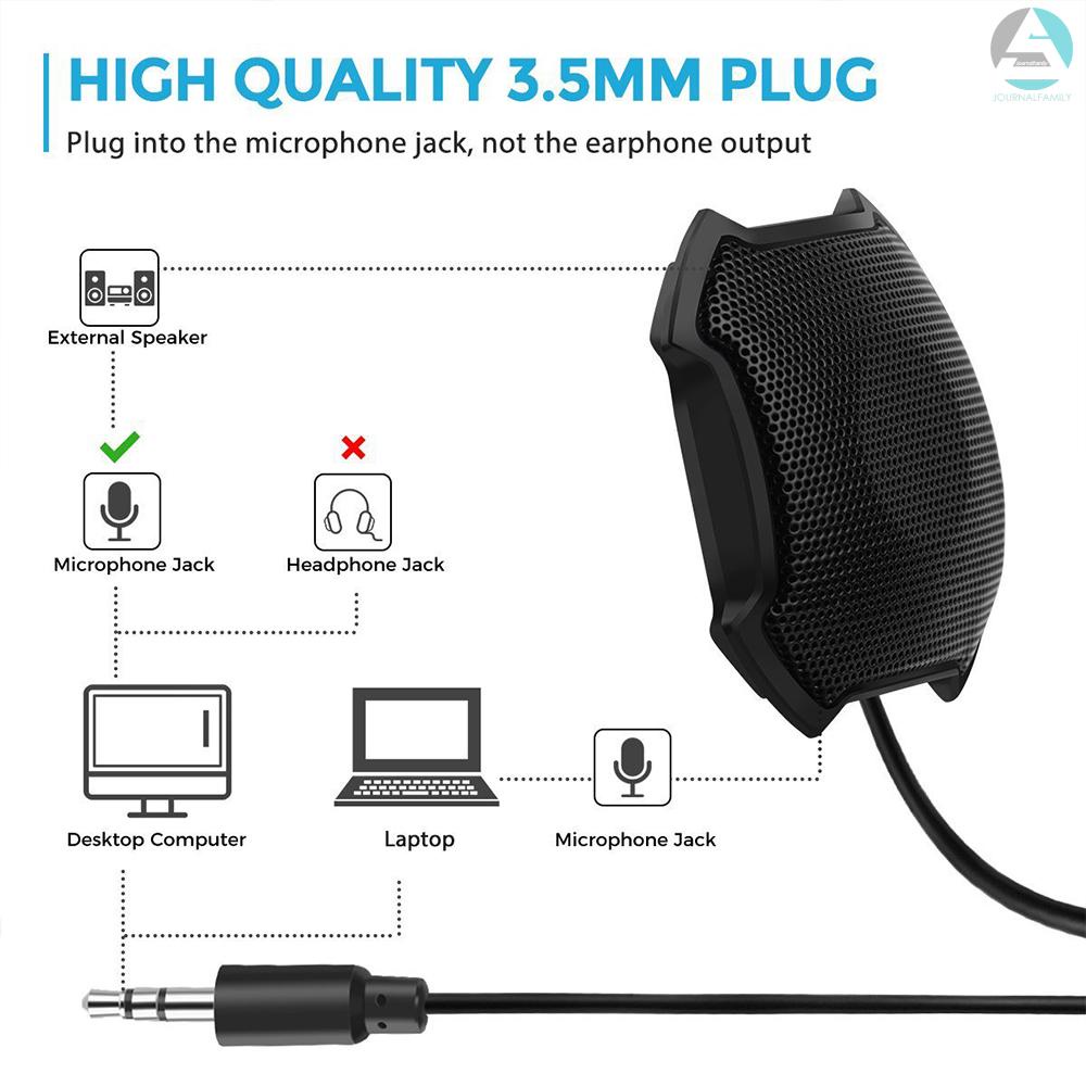 Micro Để Bàn Có Dây Jack 3.5mm Xoay 360 Độ Cho Máy Tính Laptop | BigBuy360 - bigbuy360.vn