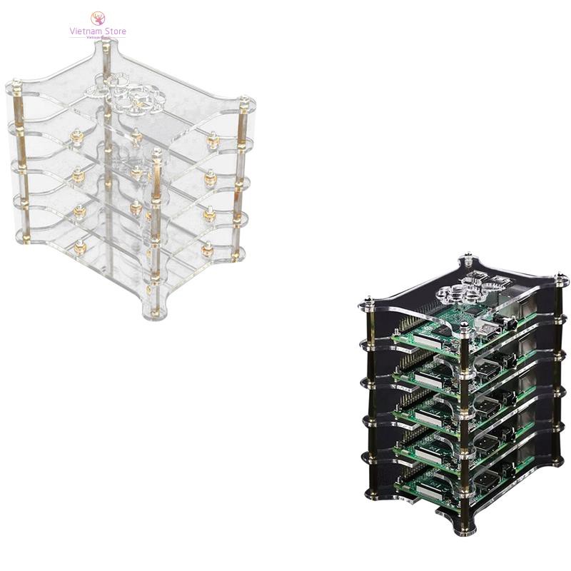 Vỏ Nhựa Acrylic 4 Tầng Chất Lượng Cao Cho Raspberry Pi 3 El B 3b Plus 2b 4b Ssvn | BigBuy360 - bigbuy360.vn