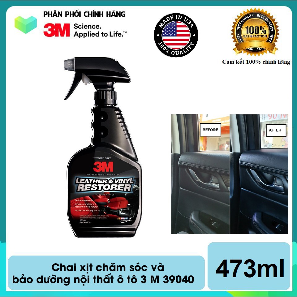 Chai xịt chăm sóc và bảo dưỡng nội thất ô tô 3M 39040 (Hàng Mỹ)