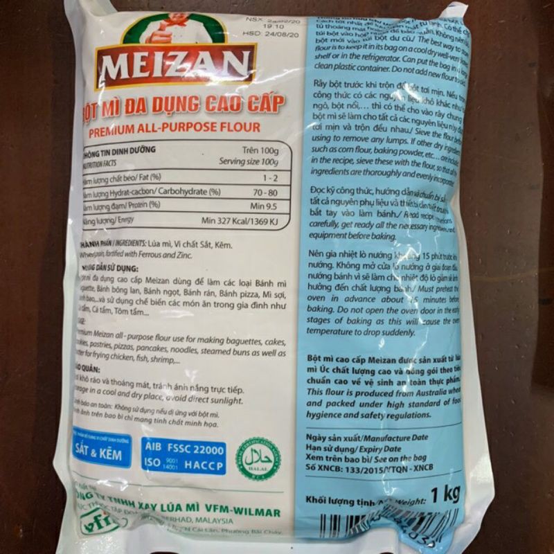 Bột Mì Đa Dụng Cao Cấp MEIZAN Gói 500g-1000g