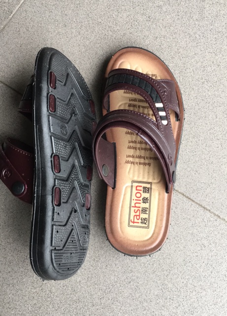 Dép lê giả da siêu bền cho nam