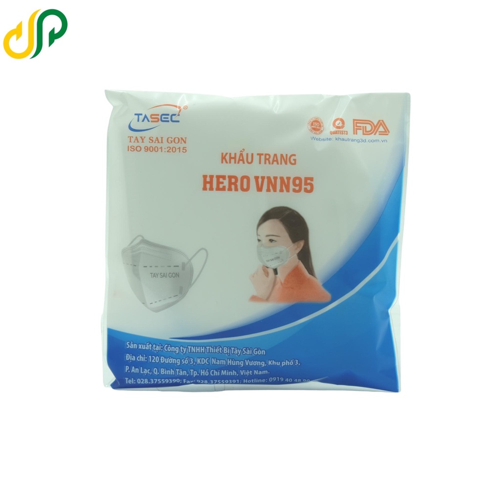 Khẩu trang Hero Vnn95 đúng tiêu chuẩn FDA gói 5 cái