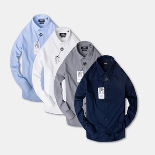 Áo Sơ Mi Just Men tay dài trơn chất vải cotton mềm mịn, thoáng mát
