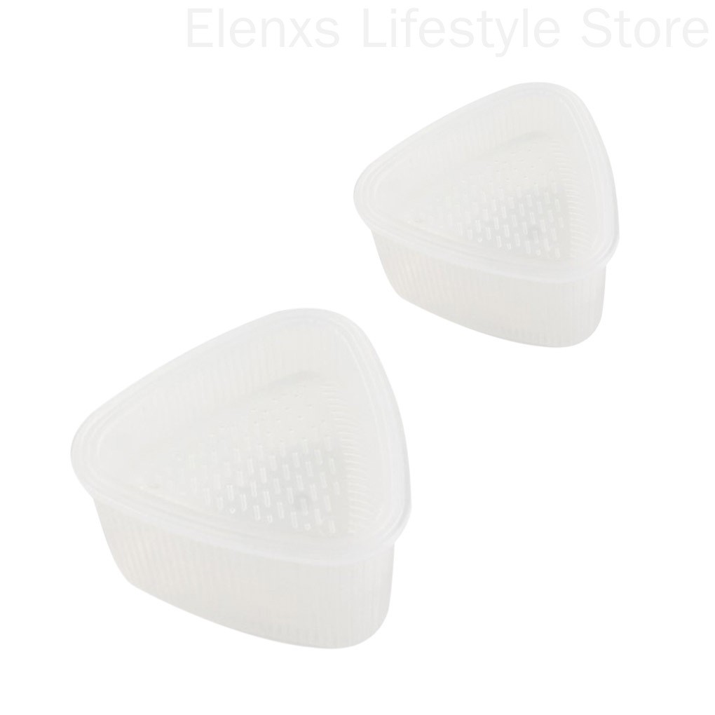 Set 2 khuôn tam giác bằng nhựa PP dùng làm cơm nắm